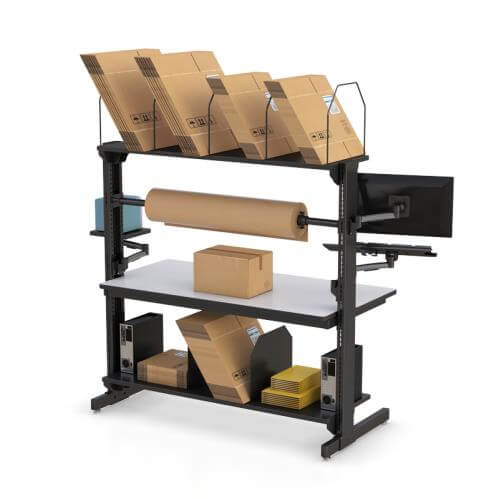 shipping and packing computer workbench