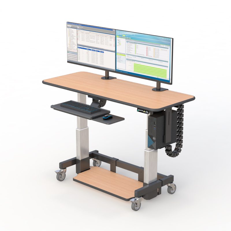 Single tier Compact workstation by AFC: A small, efficient workstation designed for limited spaces.