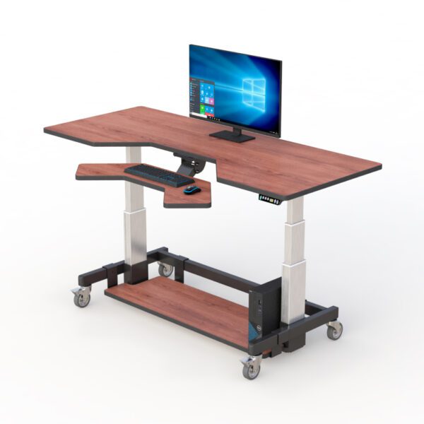 Single-tier home office desk by AFC. Sleek design with ample workspace. Perfect for productivity and organization.