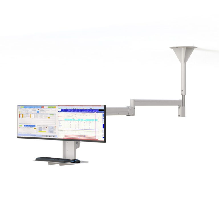 Dual Monitor Ceiling Mount, Keyboard Tray | AFC Industries