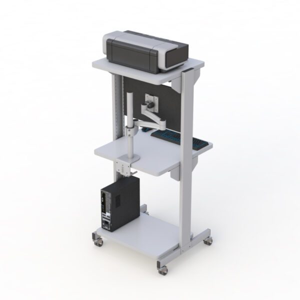 772822 mobile computer cart computer workstation utility shelving rack