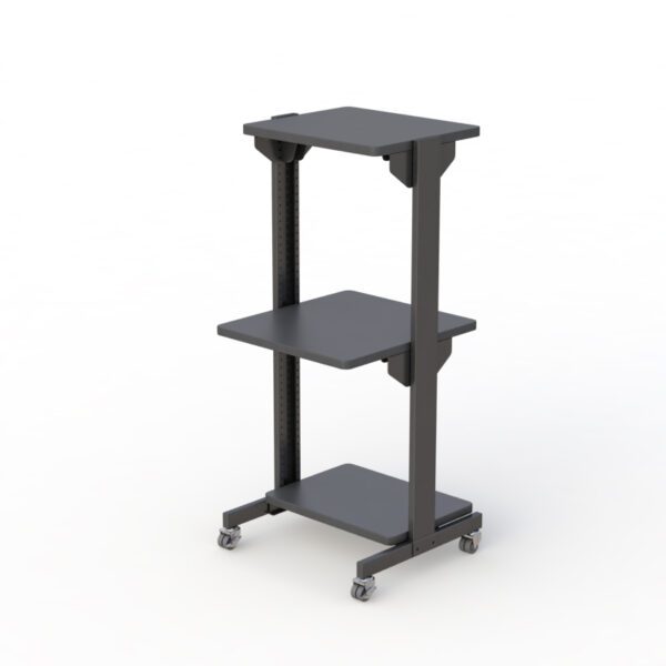 772822 mobile sit or stand utility computer cart sturdy and strong construction
