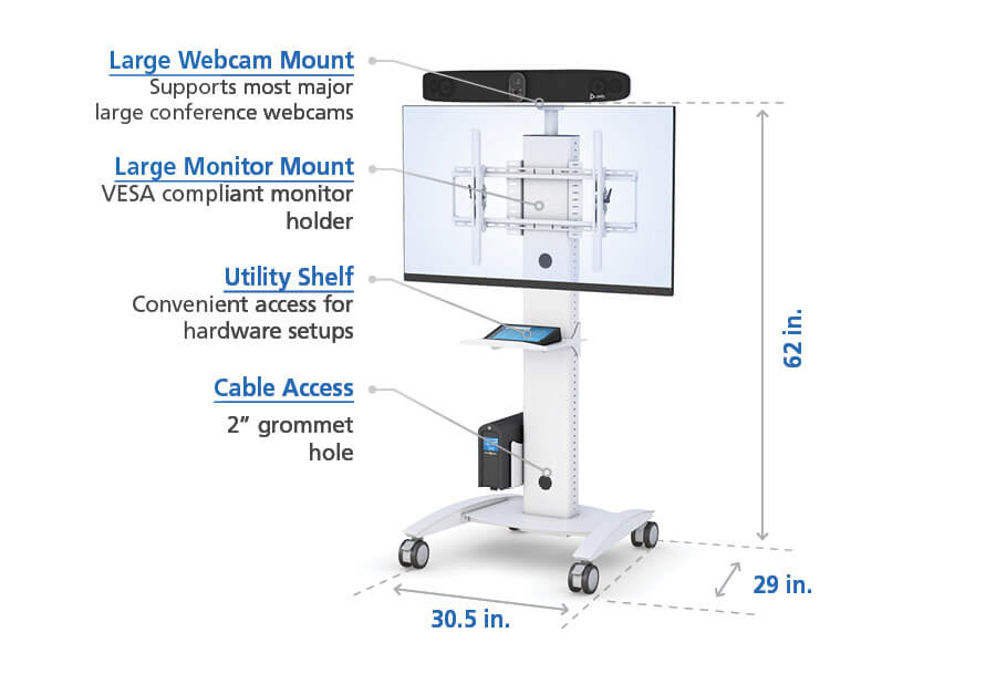Height-Adjustable Camera Bracket for Poly Studio X72
