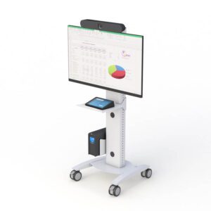 Mobile Video Conferencing Cart with Logitech Rally Bar Huddle + TAP IP