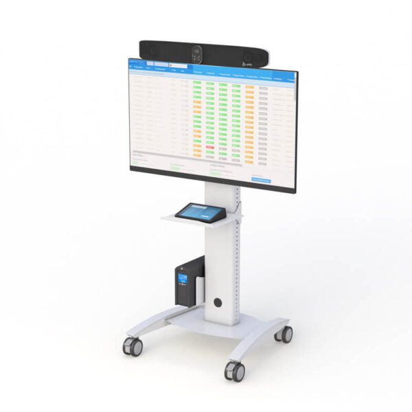 Poly Studio X72 Video Conferencing Mounting Cart – Front View