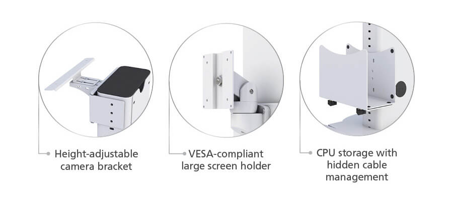 VESA monitor holder detail view