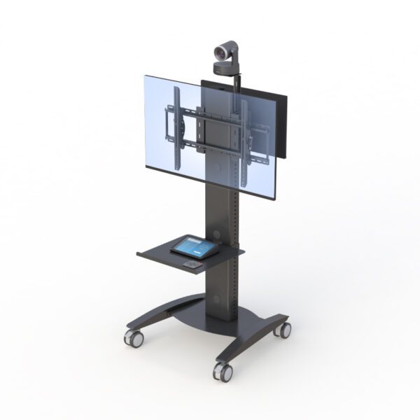 Double Display Telemedicine Cart – Video Conferencing Workstation for Healthcare View
