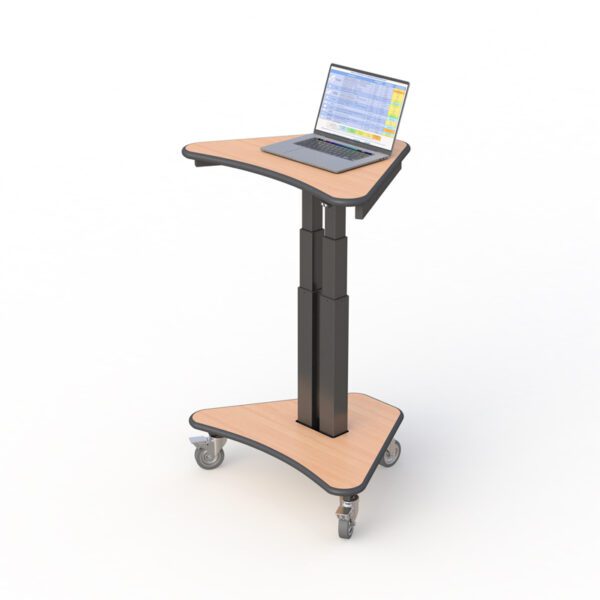 telescopic mobile laptop computer cart