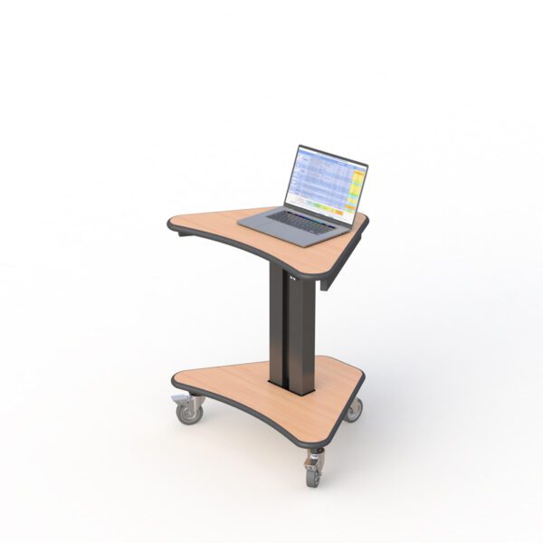 telescopic mobile laptop computer cart