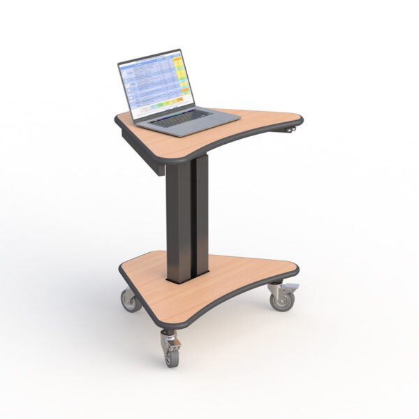telescopic mobile laptop computer cart