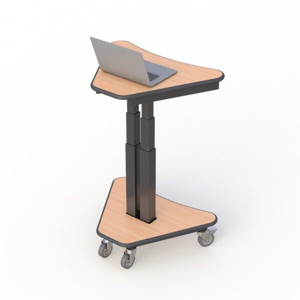telescopic mobile laptop computer cart