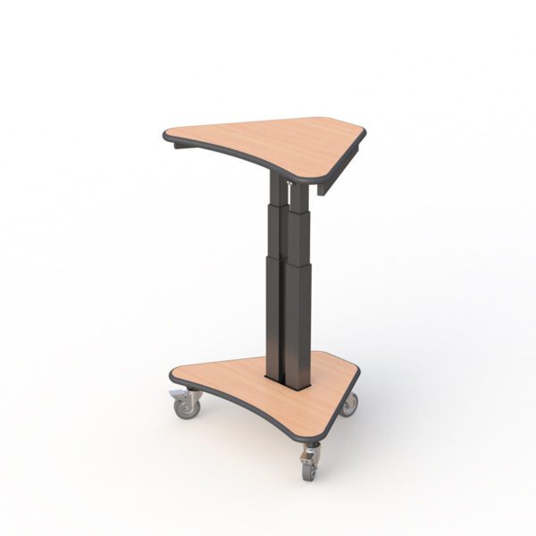 telescopic mobile laptop computer cart