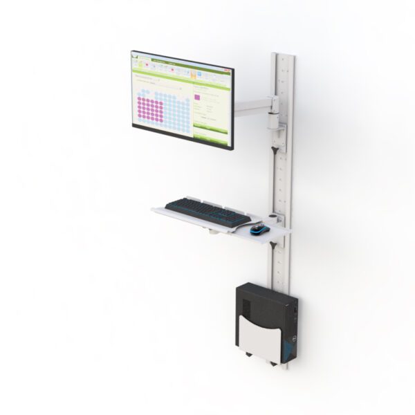 Sliding Wall Track Computer Workstation – Ergonomic Wall-Mounted System - Image 2