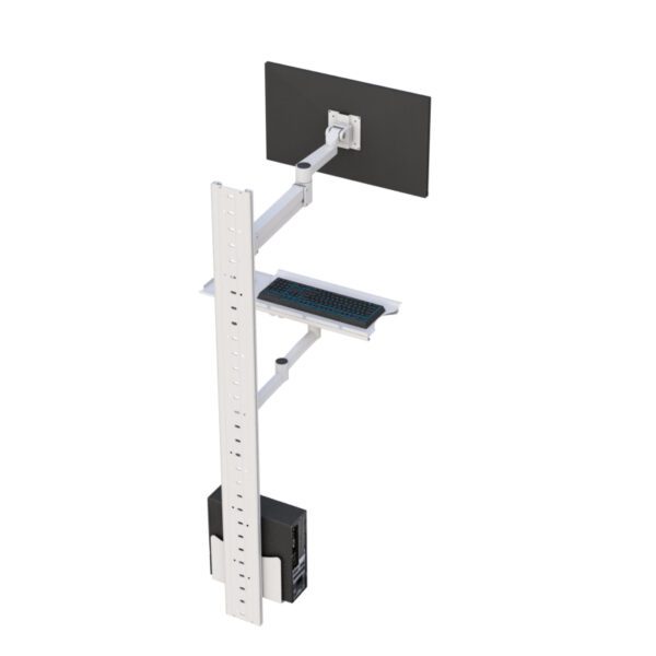 Sliding Wall Track Computer Workstation – Ergonomic Wall-Mounted System - Image 4
