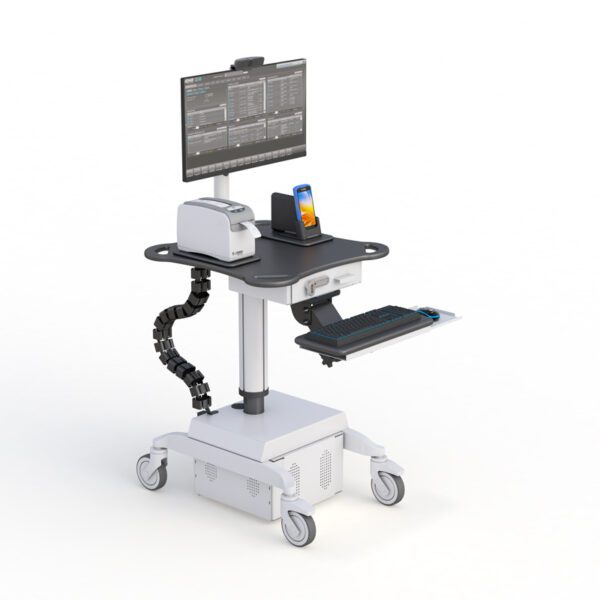 Side profile showing CPU holder and battery compartment