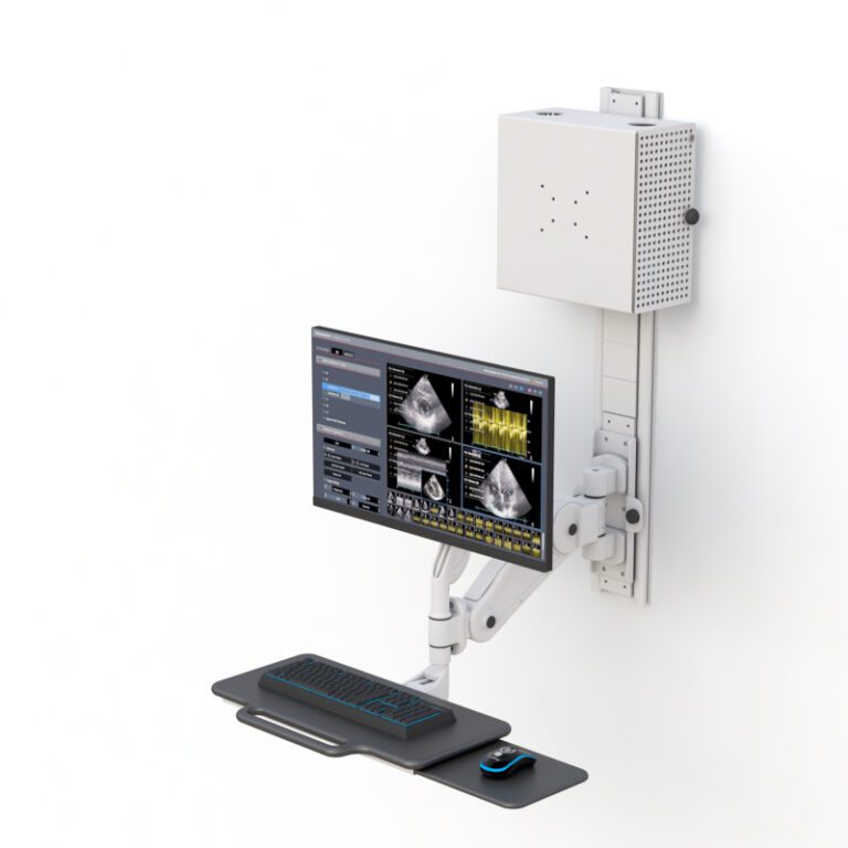 Track Mounted Computer Wall Track-Mounted Articulating Computer Workstation - AFC Industries