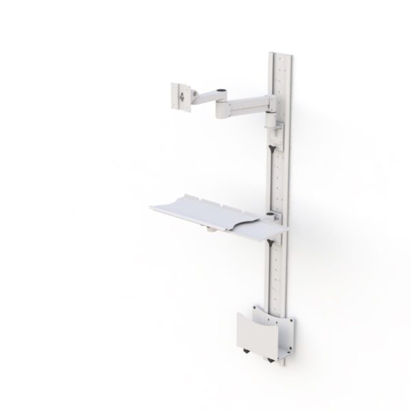 Sliding Wall Track Computer Workstation – Ergonomic Wall-Mounted System - Image 5