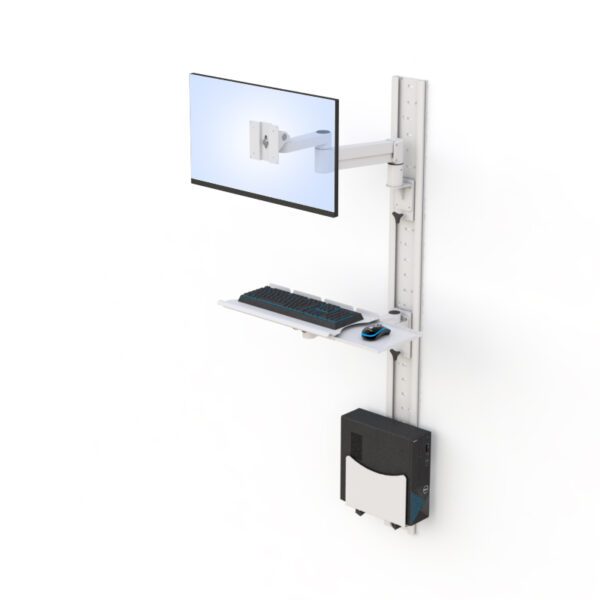 Sliding Wall Track Computer Workstation – Ergonomic Wall-Mounted System - Image 6