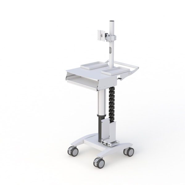 Front locking 4” casters for smooth movement and secure stop