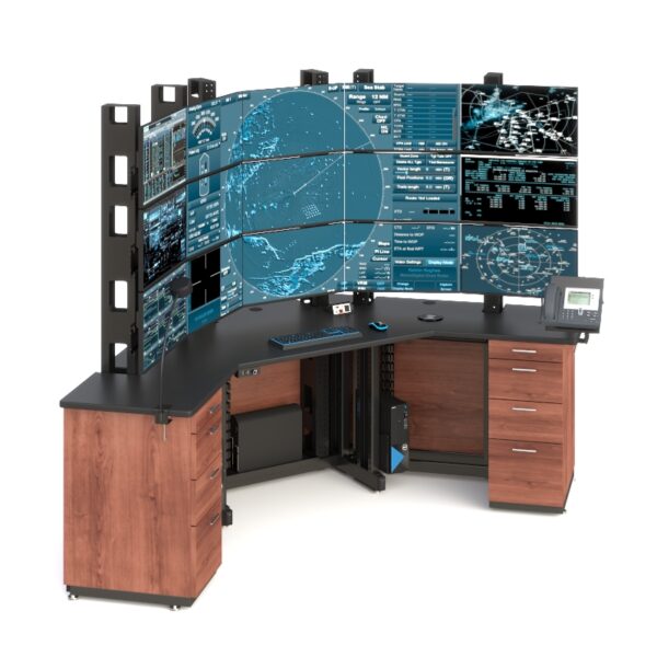 High-Capacity Multi-Monitor Corner Workstation - Image 5