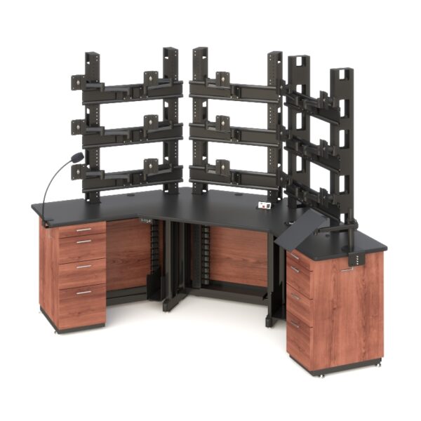 High-Capacity Multi-Monitor Corner Workstation - Image 3