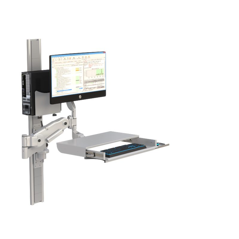 Wall-Mounted Sit-Stand Computer Workstation - Image 6