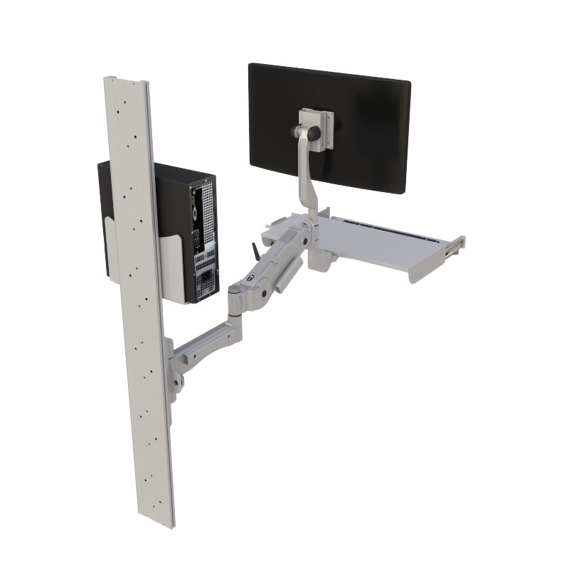 Wall-Mounted Sit-Stand Computer Workstation - Image 7