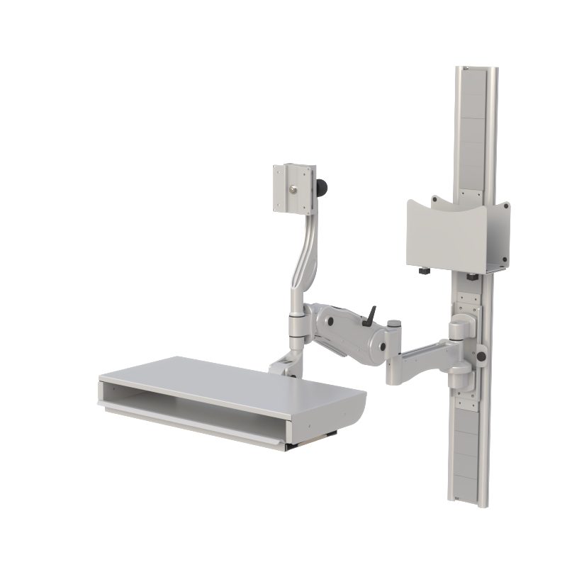 Wall-Mounted Sit-Stand Computer Workstation - Image 3