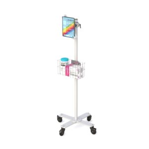 AFC Mobile Tablet Stand with Utility Basket – 52-Inch Height
