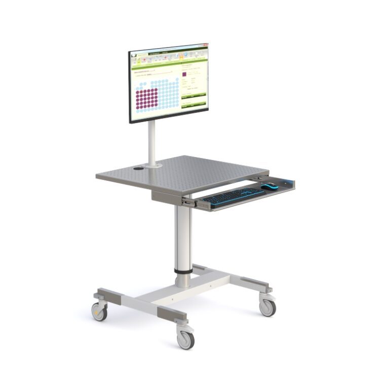 Durable Height-Adjustable Cleanroom Cart Workstation