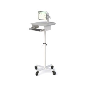 Height-Adjustable Mobile Tablet Cart for Healthcare