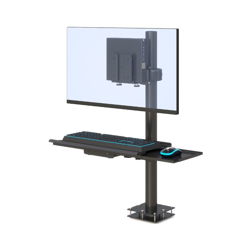 Desk-Mounted Monitor & CPU Pole Workstation - Image 6
