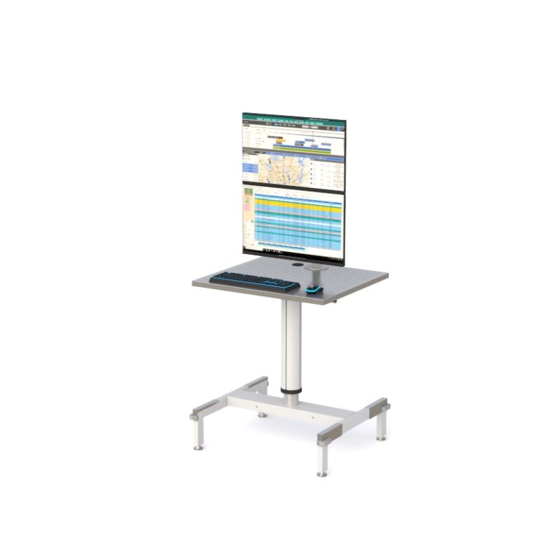 Cleanroom Workstation with Dual Monitor Arms- 773241 - AFC Industries
