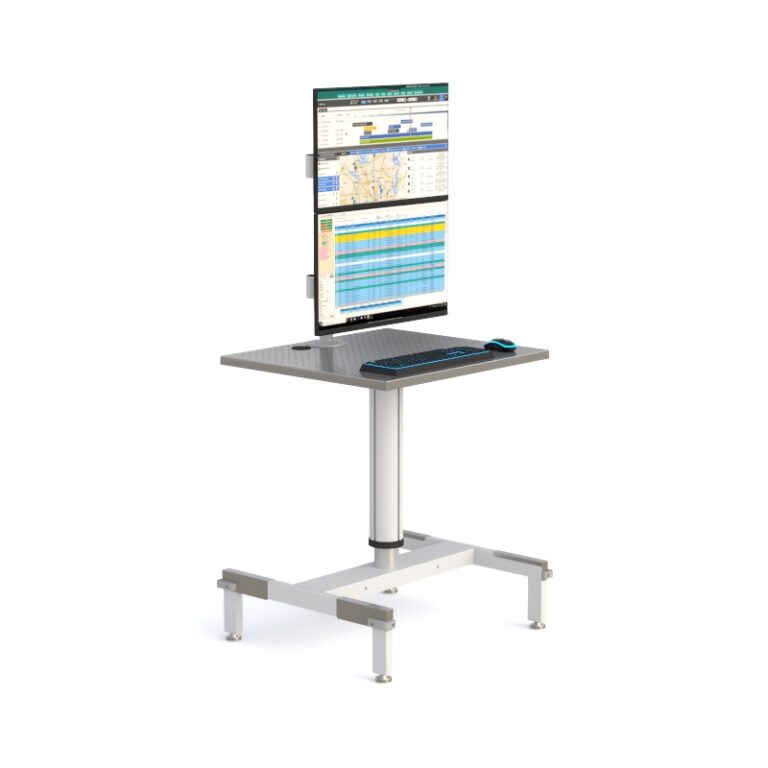 Cleanroom Workstation with Dual Monitor Arms- 773241 - AFC Industries