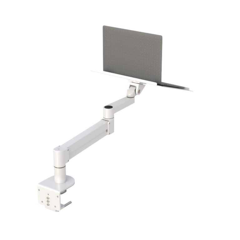 Retractable Computer Mount Articulating Desktop Laptop Arm with Tray & Desk Mount
