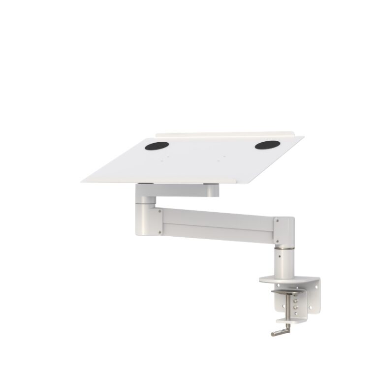 Retractable Computer Mount Articulating Desktop Laptop Arm with Tray & Desk Mount