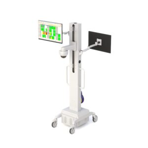 AFC Telehealth Workstation Cart with VESA Monitor Arm & Power Reel