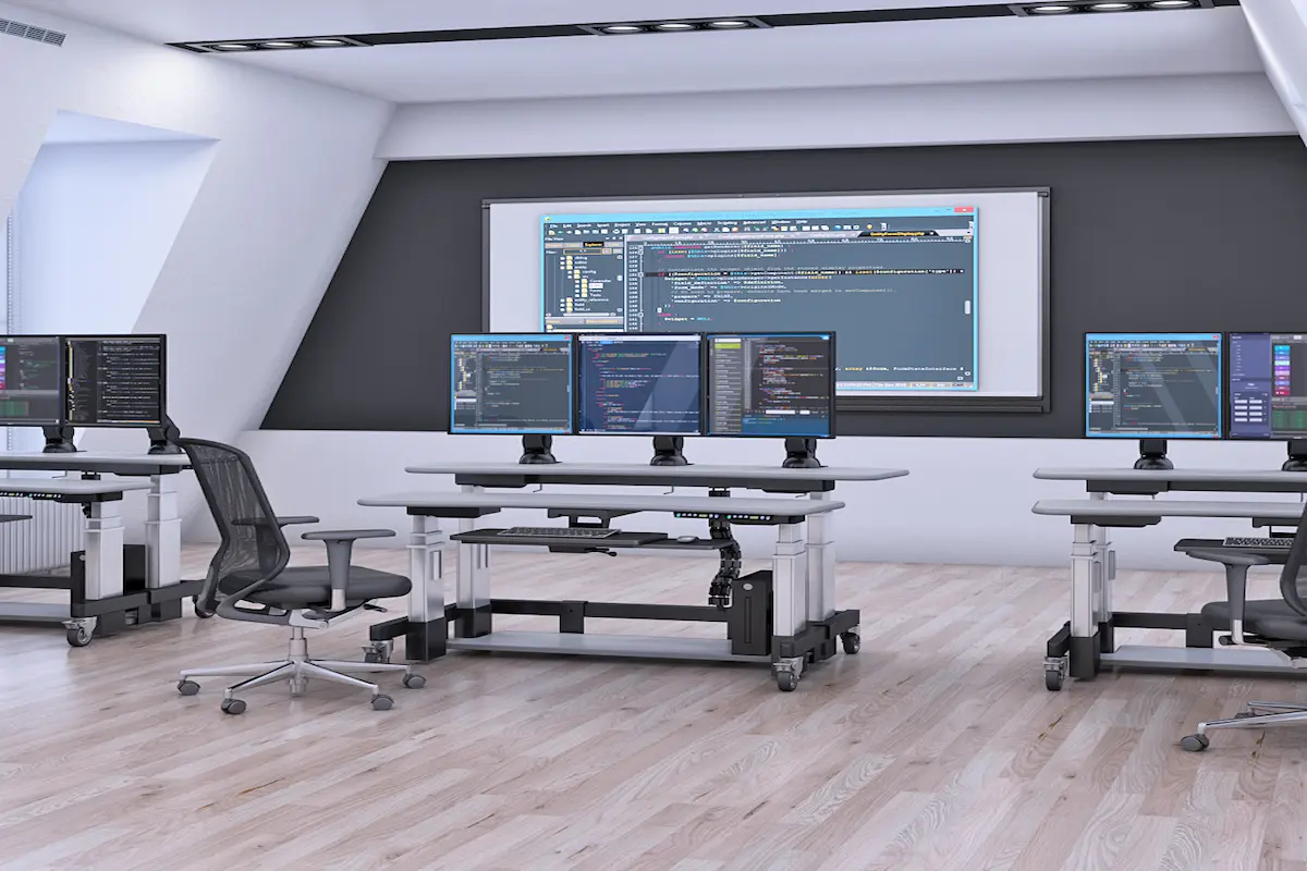 Modern office desk tables workstation designed for ergonomic productivity