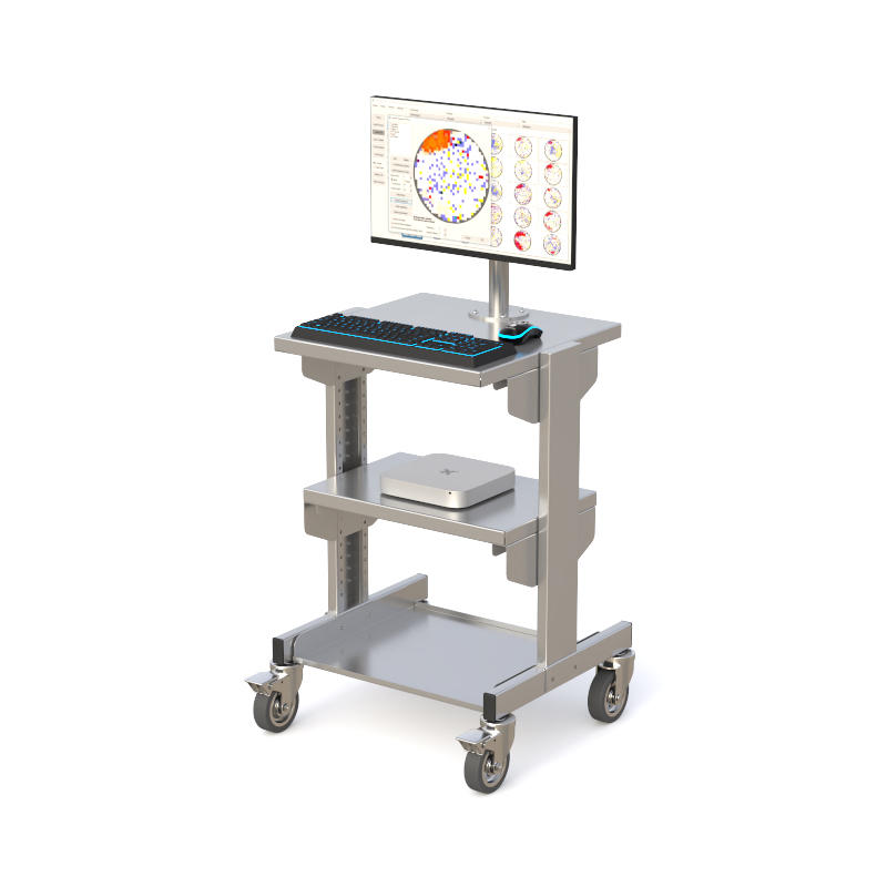 Space-Saving Non-Perforated Lab Computer Cart 23 01 9 AFC Industries