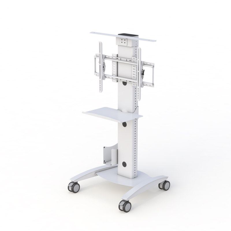 Mobile Large-Screen Telehealth Workstation with Camera Bracket and Utility Shelf 4 Mobile Large-Screen Telehealth Workstation with Camera Bracket and Utility Shelf - Image 4