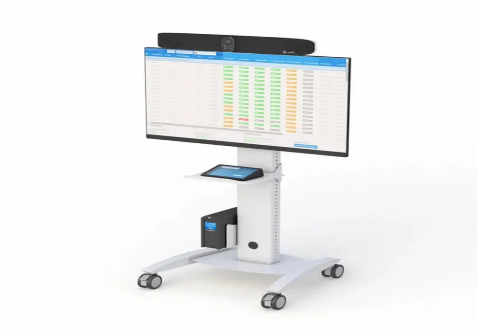 Poly Studio X Video Conferencing Mounting Cart – Front View
