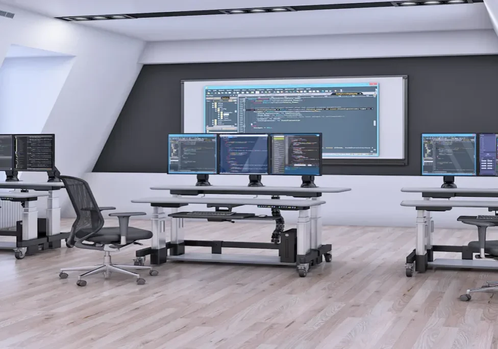 Modern office desk tables workstation designed for ergonomic productivity