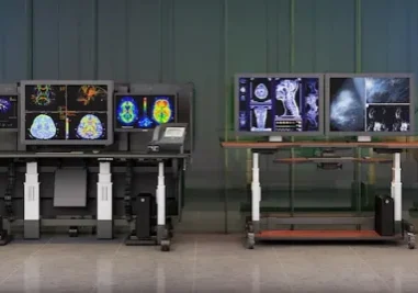 Ergonomic Furniture workstation setup in a modern professional workspace